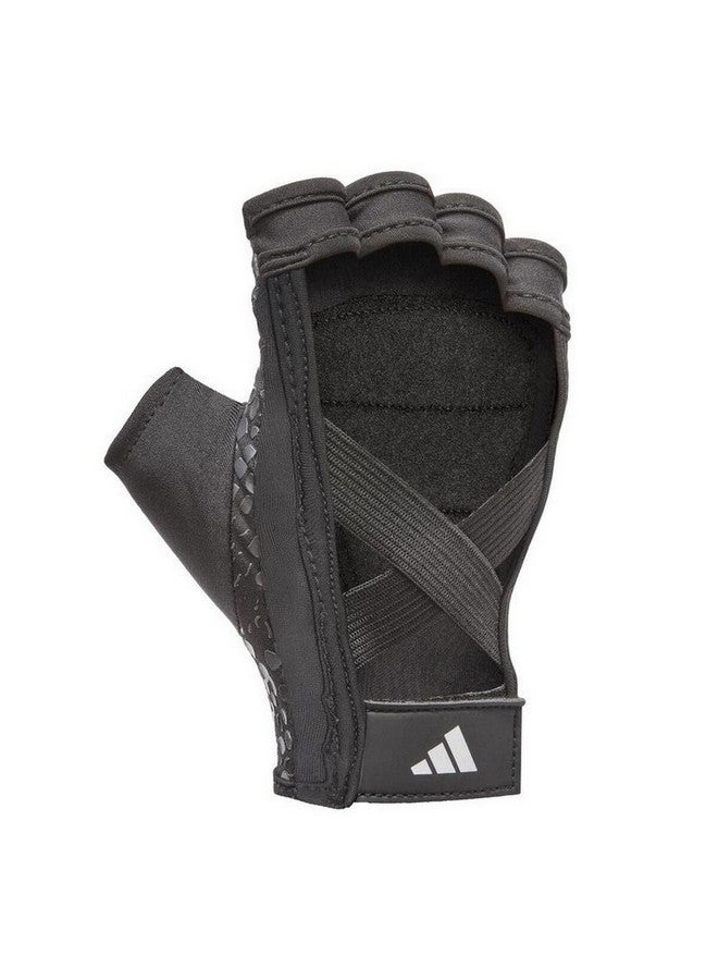 اديداس قفازات تدريب رياضية مع إغلاق فيلكرو للنساء أسود ورمادي مقاس كبير ADGB-15023BK - Image 2